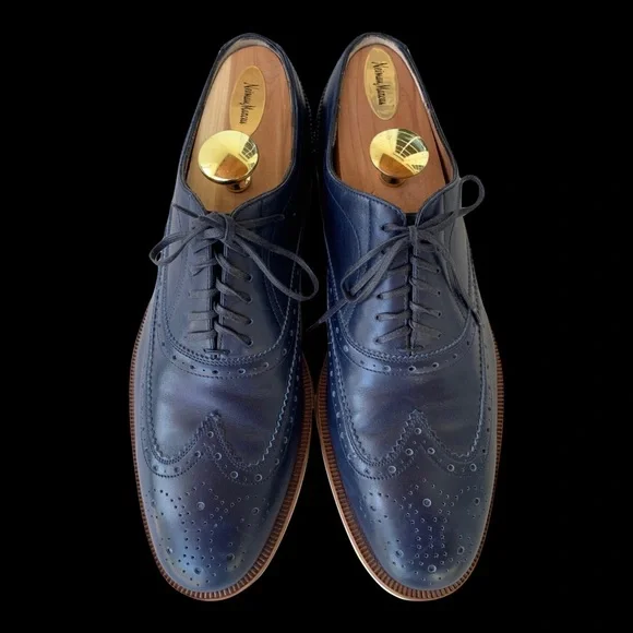 FERRAGAMO - Men’s Lace-up Wingtip Salvatore Ferragamo Dress Shoes Mens 8.5 C Black Leather  main image 4